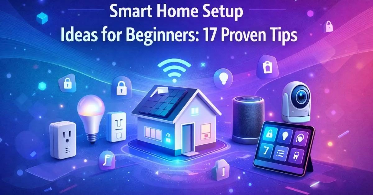 Smart home setup ideas for beginners: simple starter kit with a smart speaker, smart bulbs, smart plugs, and a motion sensor for reliable lighting and routines.